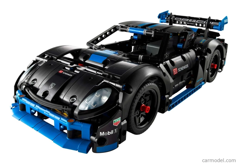 Lego Porsche Lego Technic - 718 Cayman Gt4 E-performance N 0 Racing 2022 1:12 Matná čierna svetlo modrá
