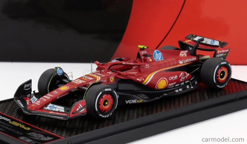 Bbr-models Ferrari F1 Sf-24 Team Scuderia Ferrari N 55 3rd Monaco Gp 2024 Carlos Sainz 1:43 Červená Biela Žltá
