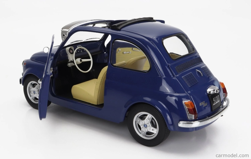 Fiat 500 F Custom 1968 v mierke 1:12 modrá