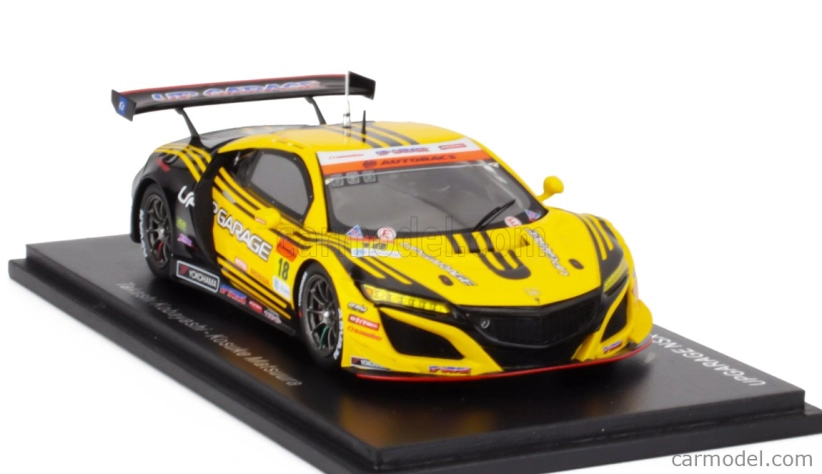 Spark-model Honda Nsx Gt3 Team Upgarage N 188 Gt300 Class Super Gt 2020 Takashi Kobayashi - Kosuke Matsuura 1:43 Žlutá Černá