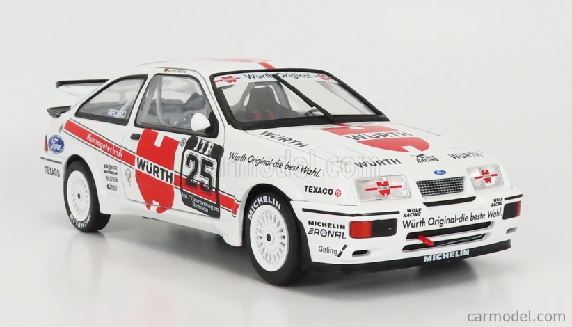 Solido Ford england Sierra Cosworth Rs500 Team Wurth N 25 Winner Nurburgring Dtm 1988 A.hahne 1:18 Biela červená
