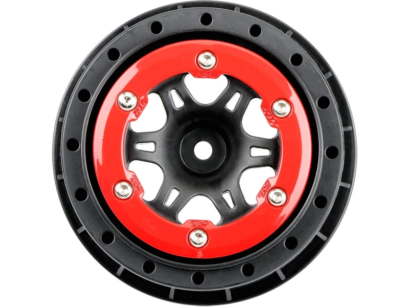 Pro-Line disk 2,2/3,0" Split Six zadný H12 červeno-čierny (2)