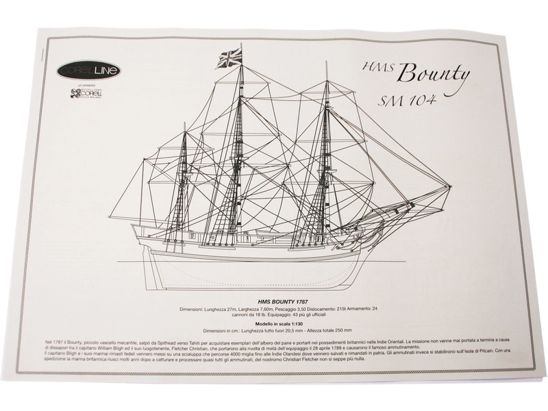 COREL H.M.S. Bounty 1:130 kit