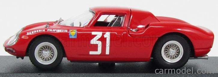 Najlepší model Ferrari 250lm Coupe N 31 Winner Monza 1964 N.vaccarella 1:43 Červená