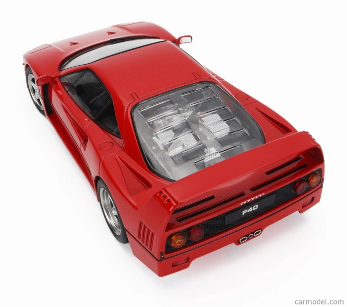 Kk-scale Ferrari F40 1987 - Black Interior 1:18 Rosso Ferrari Červená