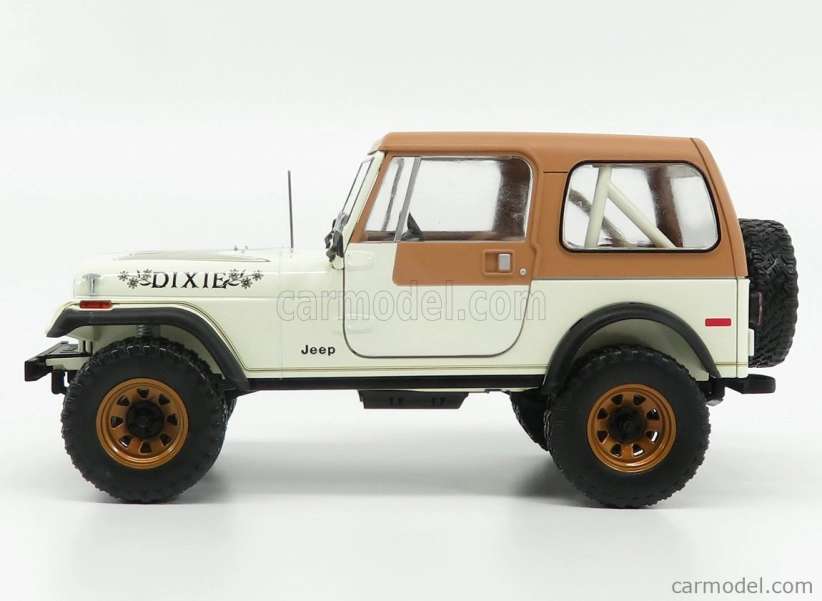 Greenlight Jeep Cj-7 Dixie Closed 1979 - Look-a-like Dixie - The Dukes Of Hazzard 1:18 Bílá