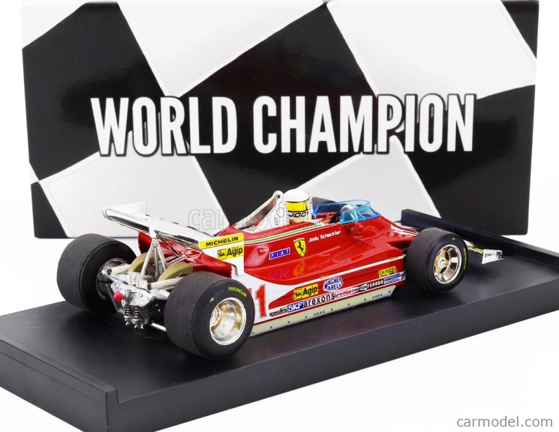 Brumm Ferrari F1  312t4 N 11 World Champion Winner Monaco Gp 1979 Jody Scheckter - With Driver Figure 1:43 Red