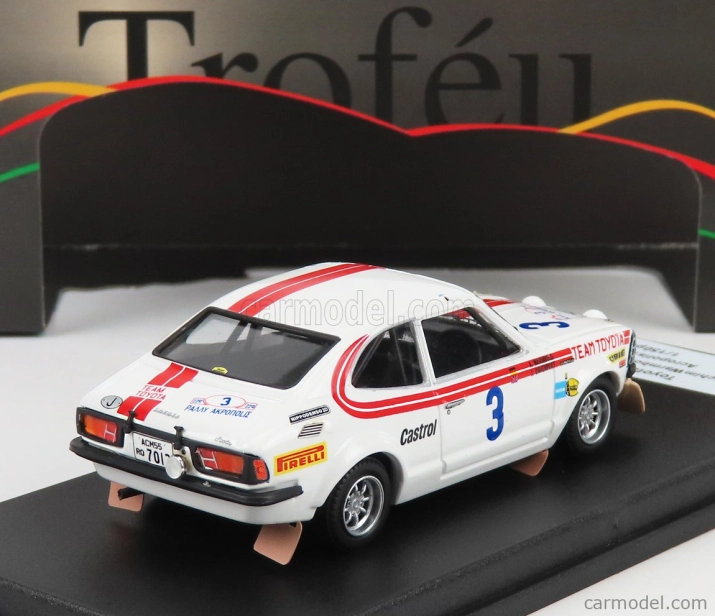 Trofeu Toyota Corolla Levin (nočná verzia) N 3 Rally Acropolis 1975 A.warmbold - J.davenport 1:43 Biela červená