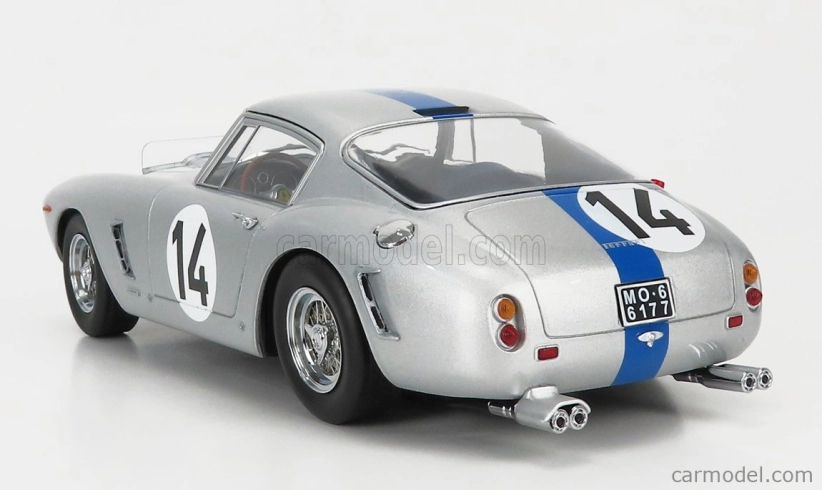Kk-scale Ferrari 250gt Swb 3.0l V12 Team Noblet N 14 3rd 24h Le Mans 1961 P.noblet - J.guichet 1:18 Silver Blue