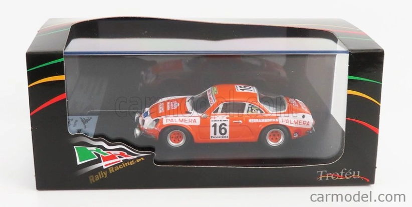 Trofeu Renault Alpine A110 N 16 Rally Firestone 1976 I.sunsundegui - J.larrinaga 1:43 Oranžová biela