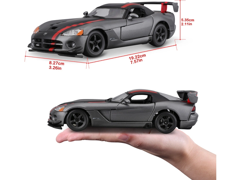 Bburago Dodge Viper SRT 10 ACR 1:24 strieborná