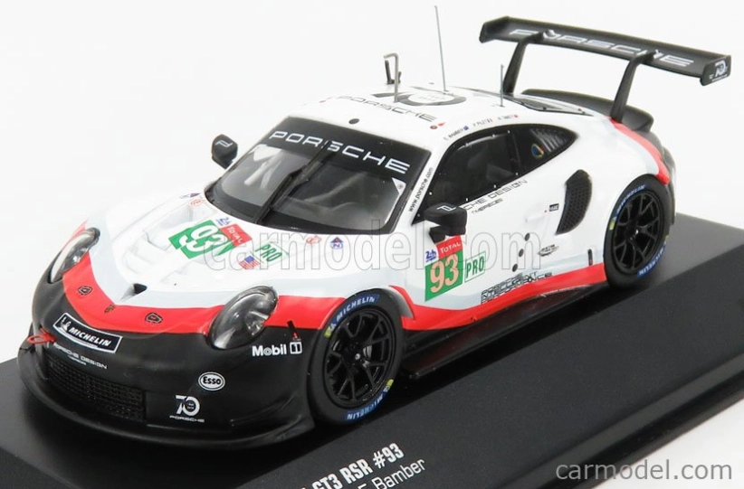 Ixo-models Porsche 911 991 Rsr Team Porsche Gt N 93 Lmgte Pro 24h Le Mans 2018 P.pilet - N.tandy - E.bamber 1:43 Biela čierna červená