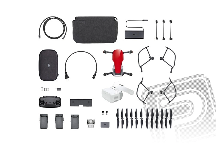 DJI - Mavic Air FLY MORE COMBO (Flame Red) + DJI Goggles