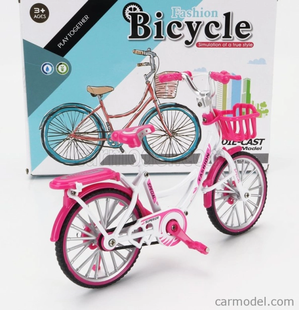 Golden wheel models Bicicletta Lady Classic Bicycle 1:10 Růžová Bílá