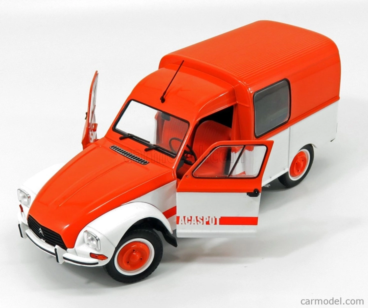 Solido Citroen Acadiane Van Acaspot 1984 1:18 Oranžová Bílá