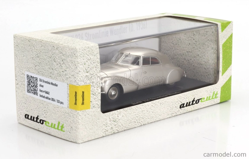 Autocult BMW 326 Streamliner Wendler Nemecko 1936 1:43 Silver Met