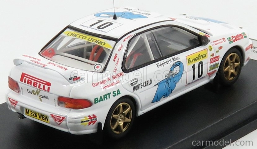 Trofeu Subaru Impreza N 10 Rally Montecarlo 1997 O.burri - C.hofmann 1:43 Bílá