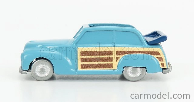 Officina-942 Fiat 1100 E Cabriolet Open Venilia Carrozzeria Savio 1949 1:76 Světle Modré Dřevo