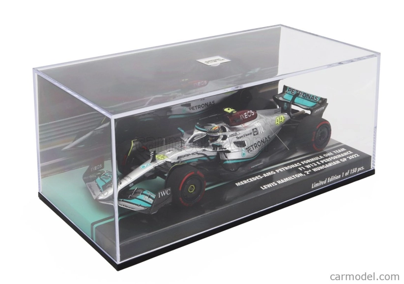 Minichamps Mercedes gp F1 W13e Team Mercedes-amg Petronas F1 N 44 2nd Hungarian Gp 2022 Lewis Hamilton 1:43 Stříbrná Zelená