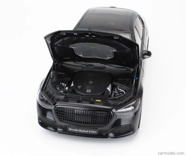 Almost-real Mercedes benz S-class S600 V12 Biturbo Maybach 2023 1:18 Obsidian Black