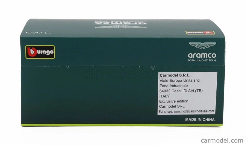 Bburago Aston martin F1 Amr23 Team Aramco Cognizant N 14 Season 2023 Fernando Alonso – With Pilot And Showcase 1:43 zelená