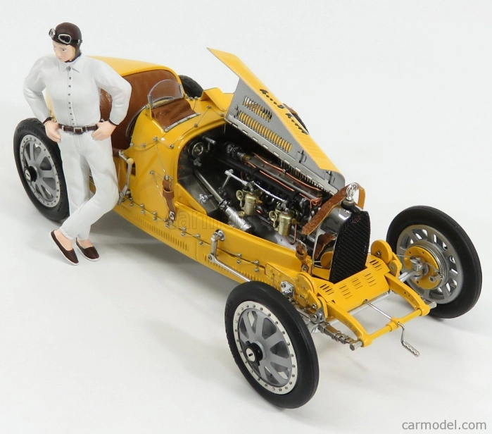 Cmc Bugatti T35 N 58 With Driver Figure 1924 1:18 Žlutá