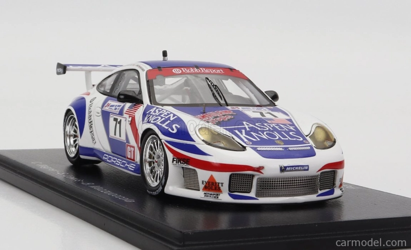 Spark-model Porsche 911 996 Gt3 R 3.6l Team Colucci Racing N 71 24h Le Mans 2000 C.wagner - S.lewis - B.mazzuoccola 1:43 Bílá 2 Tóny Modrá
