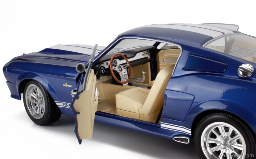 Kk-scale Ford usa Mustang Shelby Gt500 Eleanor Coupe 1967 1:12 Blue White