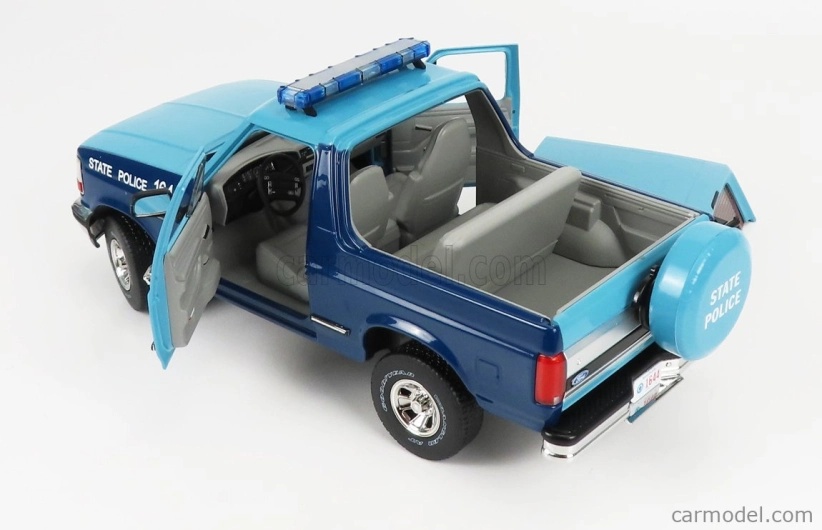 Greenlight Ford usa Bronco Xlt Massachusetts State Police 1996 1:18 2 Tóny Modré