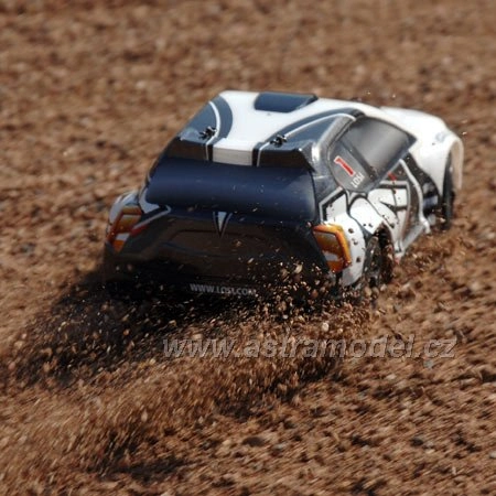 RC auto Losi Micro-Rally Car 1:24 4WD, bílý/červený