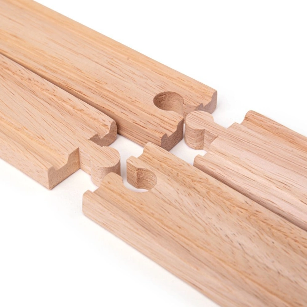 Bigjigs Rail Dlhé rovné koľaje 21 cm 4 ks - poškodené balenie