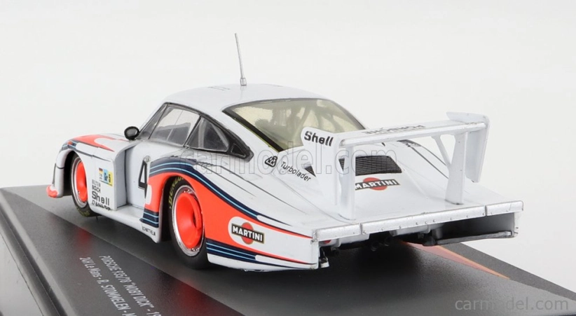 Edicola Porsche 935/78 3.2l Twin Turbo Moby Dick Team Martini Racing Porsche System N 43 24h Le Mans 1978 Rolf Stommelen - Manfred Schurti 1:43 Biela modrá červená