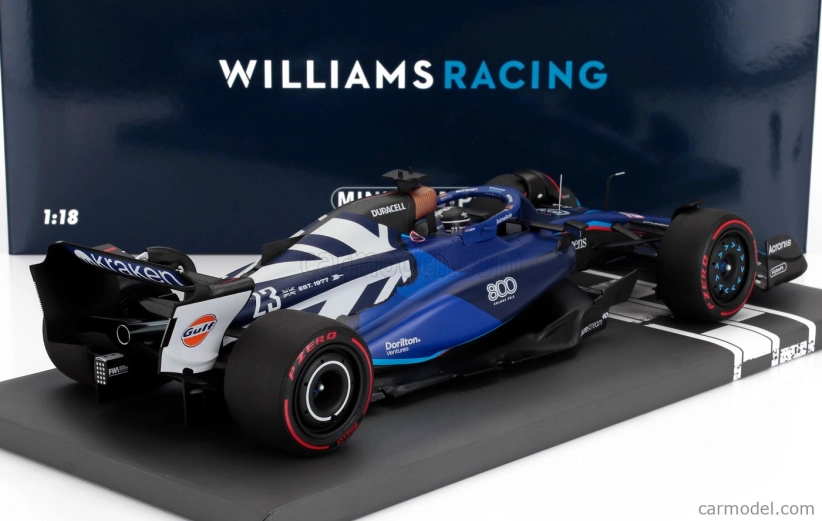 Minichamps Williams F1  Fw45 Team Williams Racing N 23 (800th Gp) British Gp 2023 Alexander Albon 1:18 Blue