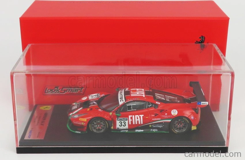 Looksmart Ferrari 488 Gt3 Evo Team Rinaldi Racing N 33 1:43, červená