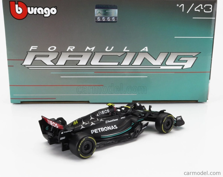 Bburago Mercedes gp Set F1 4x W14 Team Mercedes-amg Petronas Formula One N 44 Season 2023 Lewis Hamilton - N 63 Season 2023 George Russell - W13 N 44 Season 2022 Lewis Hamilton – W12 N 44 Season 2021 Lewis Hamilton 1:43 matná čierna strieborná