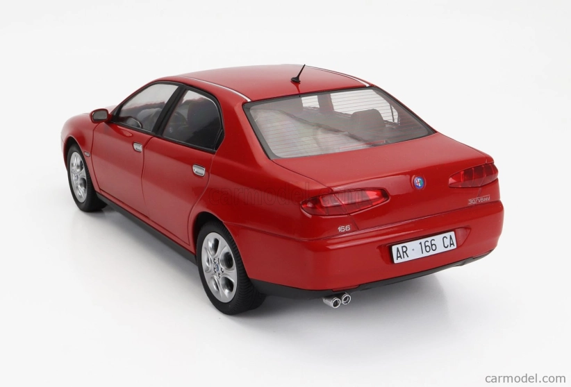 Mitica-diecast Alfa romeo 166 3.0 V6 1998 - Black Interior 1:18 Rosso Alfa Red