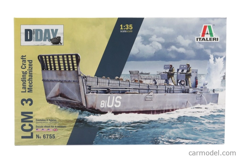 Italeri Boat Lcm3 Landing Craft Military D-day Normandy 1944 1:35 /