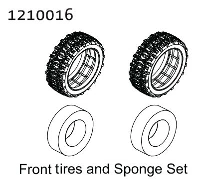 1210016 - Front Tire & Sponge Set - Buggy (2)