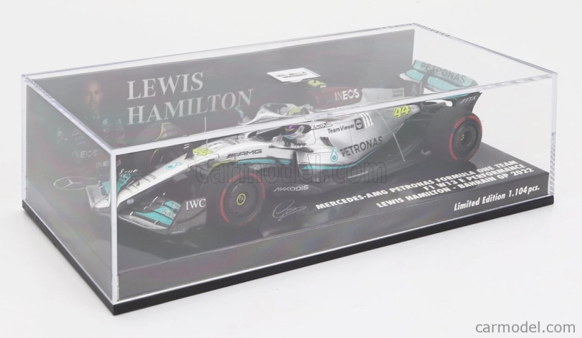 Minichamps Mercedes gp F1 W13e Team Mercedes-amg Petronas F1 N 44 3. Bahrain Gp 2022 Lewis Hamilton 1:43 Silver Green