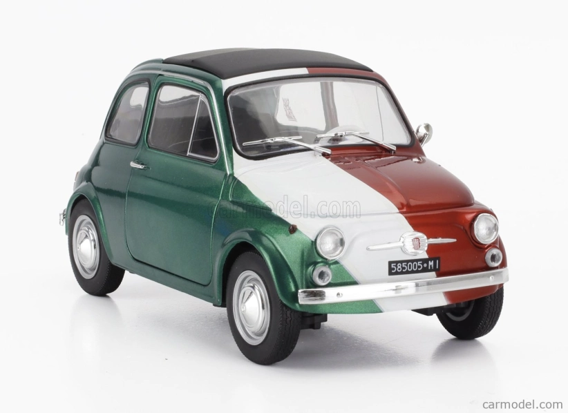 Solido Fiat 500 Italian Livery Tribute 1965 1:18 Červená Zelená Bílá