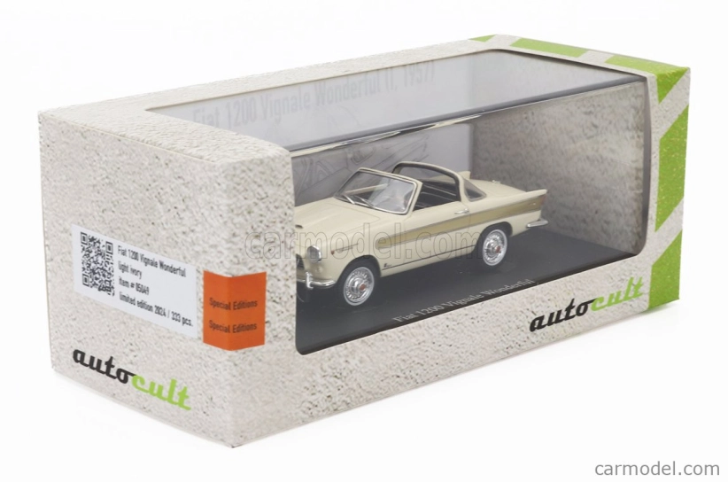 Autocult Fiat 1200 Vignale Wonderful Italy 1958 1:43 Ivory
