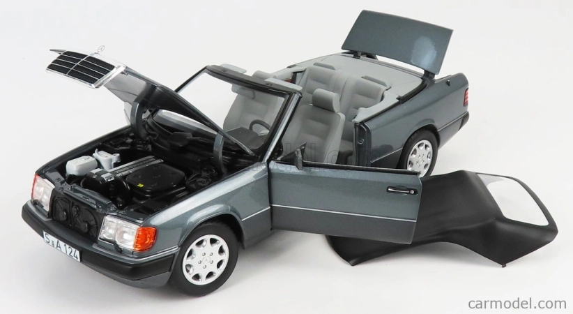 Norev Mercedes benz E-class 300ce 24v (a124) Cabriolet Open 1991 1:18 Grey Met