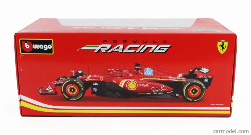 Bburago Ferrari F1 Sf-24 Team Scuderia Ferrari N 55 Season 2024 Carlos Sainz 1:18 Červená Černá