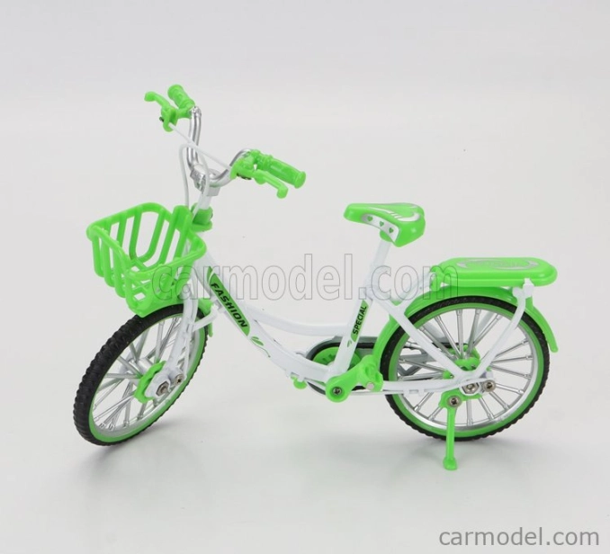 Golden wheel models Bicicletta Lady Classic Bicycle 1:10 Zelená Bílá