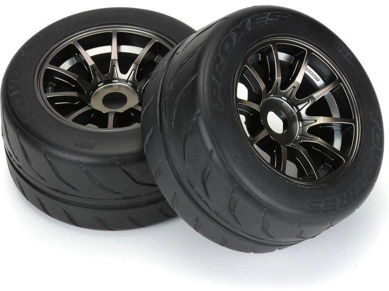 Kolesá Pro-Line 2.9", Toyo Proxes R888R S3 vzadu, disk Spectre H17 (2)