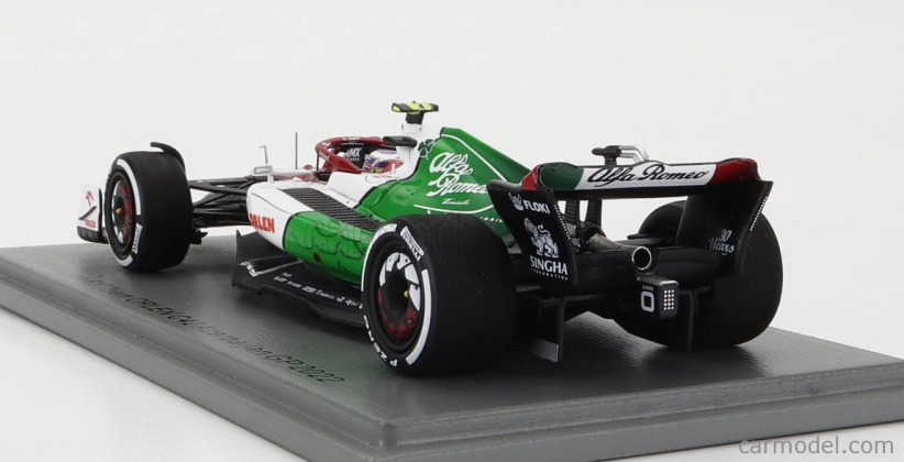 Iskrový model Alfa romeo F1 C42 Team Orlen Racing N 24 Azerbaijan Gp 2022 Guanyu Zhou 1:43 Biela červená zelená