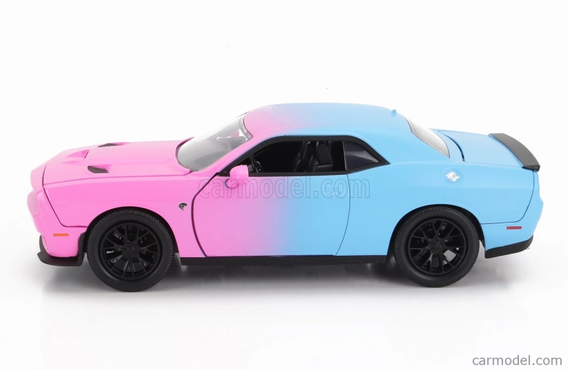 Jada Dodge Challenger Srt Hellcat Coupe Custom 2015 1:24 Pink Light Blue