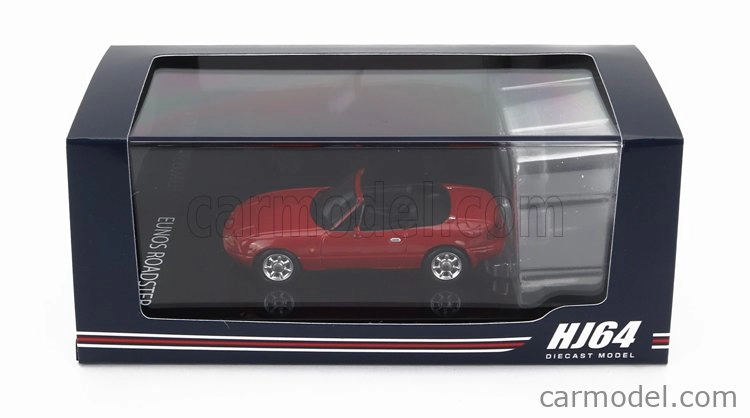 Zapaľovanie-model Mazda Eunos (mx5) Spider Roadster 1989 1:64 Červená