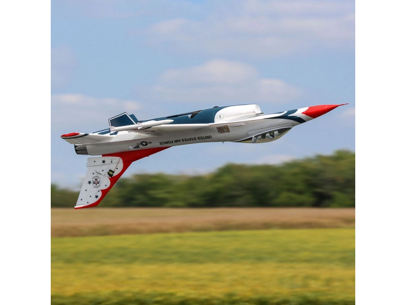 RC letadlo E-flite F-16 Thunderbirds 0.8m SAFE Select BNF Basic
