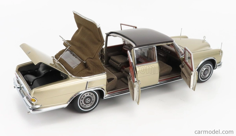 Cmc Mercedes benz S-class 600 Pullman (w100) Landaulet Soft-top Semiconvertible 1972 1:18 Gold Met